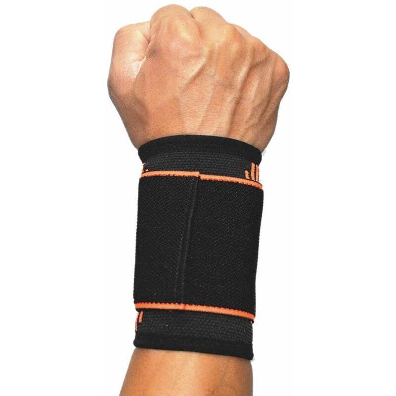 LANGRAY - SUPPORT DE POIGNET, ELASTIQUE COMPRESSION POIGNET POUR TENNIS, GOLF, GYM, SPORT ET FITNESS - BANDAGE DE SOUTIEN POUR HOMME ET FEMME - TAILLE UNIQUE RÉGLABLE