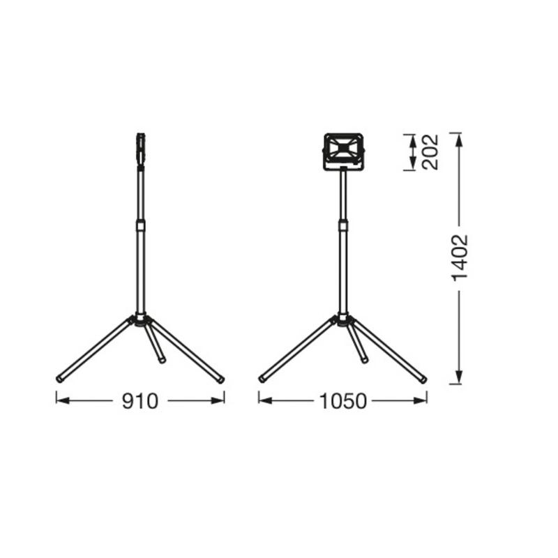 LEDVANCE LED-WORKLIGHT VALUE TRIPOD À UNE LAMPE 30W