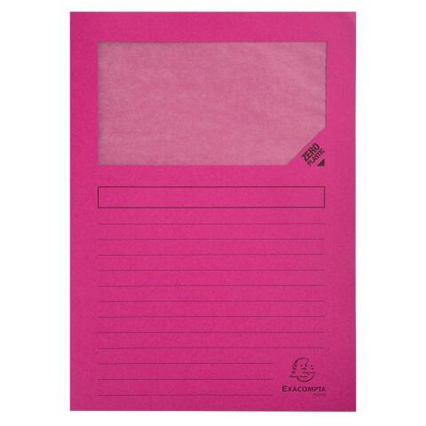 LOT DE 4 - PAQUET DE 100 CHEMISES À FENETRE FOREVER - 22X31CM - FUCHSIA