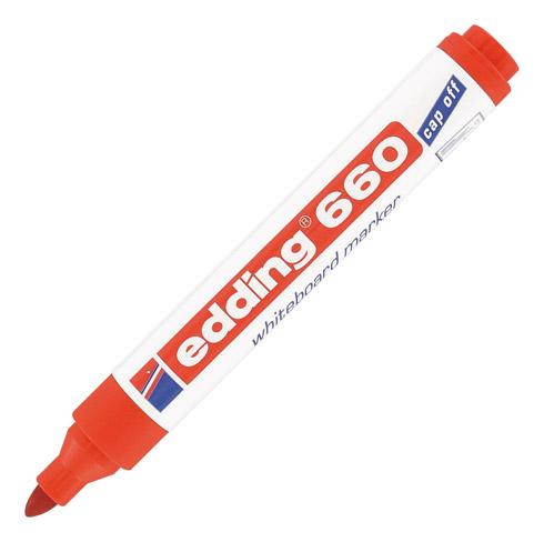 MARQUEUR EFFAÇABLE RECHARGEABLE EDDING 660 POINTE OGIVE 1,5 À 3 MMROUGE