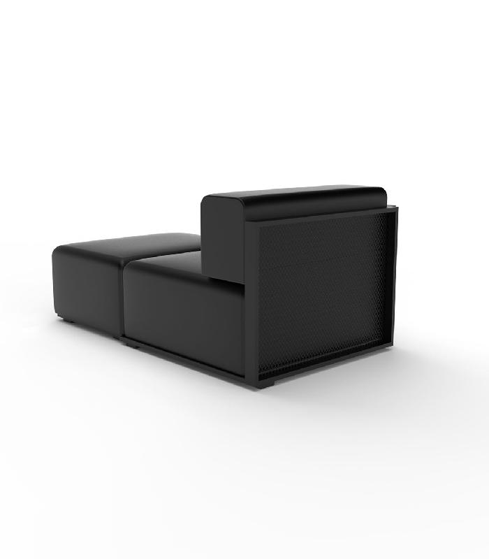 Module chaise-longue central THE FACTORY - noir_0