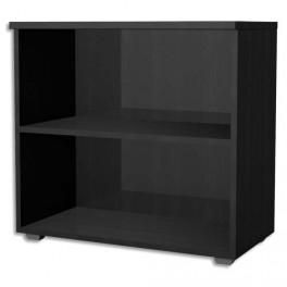 MT INTERNATIONAL BIBLIOTHÈQUE BASSE CONCEPT 80X75X43 CM NOIR FRÊNE