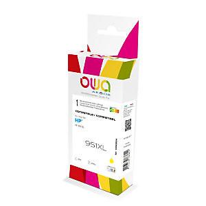 OWA CARTOUCHE D'ENCRE REMANUFACTURÉE COMPATIBLE POUR HP 951XL CN048AE - GRANDE CAPACITÉ - JAUNE