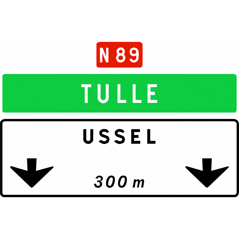 Panneau directionnel Da41b - Sortie non numérotée - WP Signalisation - Gamme Innov_0