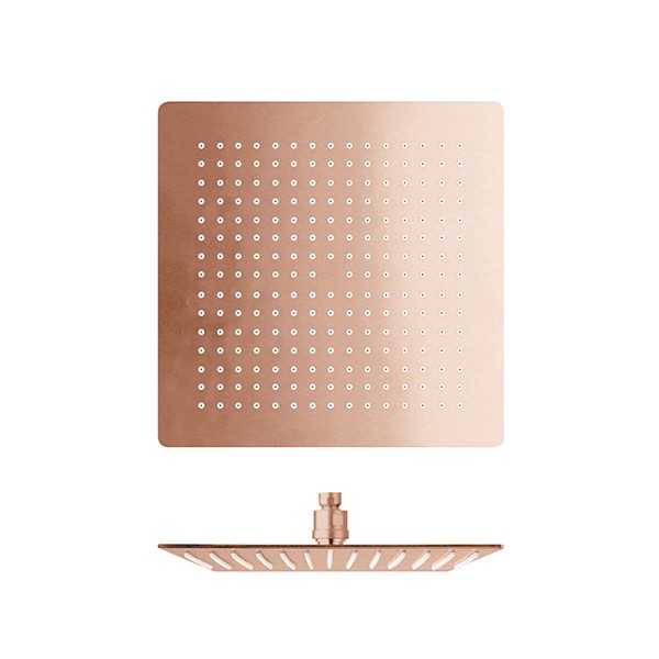 POMME DE DOUCHE SANDWICH CARRÉE OR BROSSE HYDROTHERAPIE - CRISTINA ONDYNA PD96396P