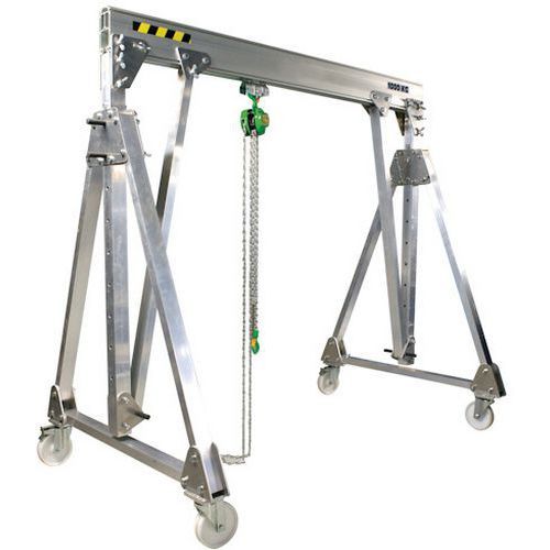 PORTIQUE ATELIER ALU 1000KG PORTÉE 2M HAUTEURDE 3 À 4 M - HUCHEZ