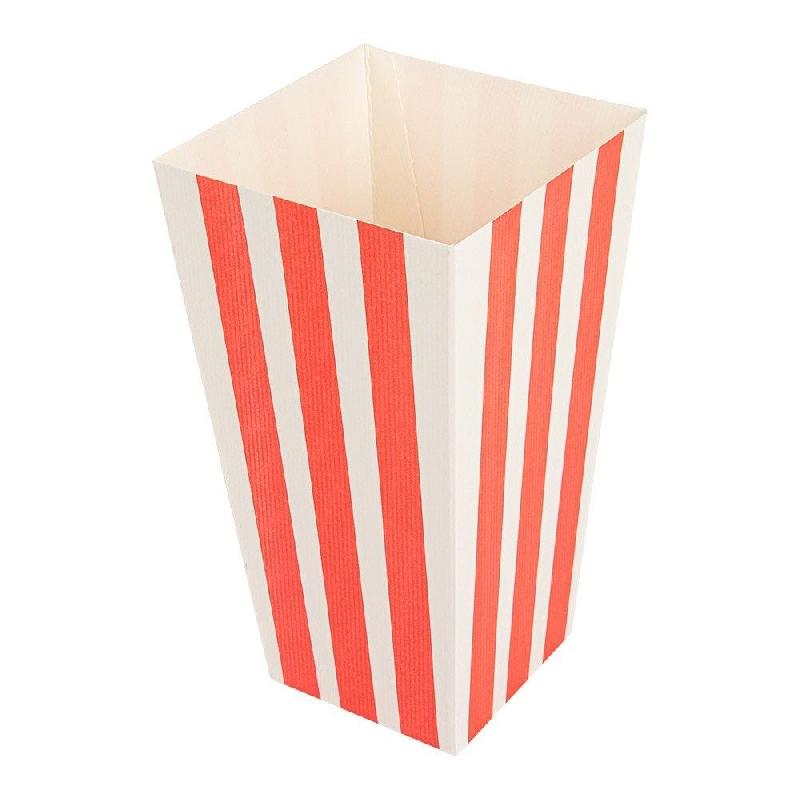 Pot à pop-corns The pack carton nano micro 2 L 8x11x20,5cm rayé - par 600_0