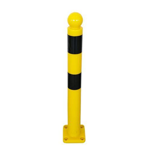 POTEAU FLEXIBLE À PLATINE Ø80MM - 800MM - NOIR/JAUNE - VISO