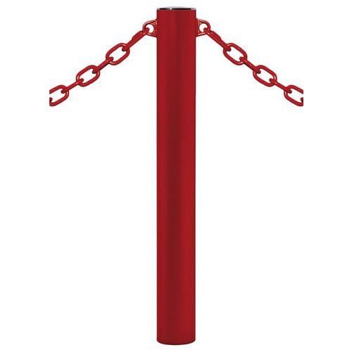 POTELET PROVINCE Ø114 MM CHAINES 2 ANNEAUX INOX ROUGE 3004 - PROCITY