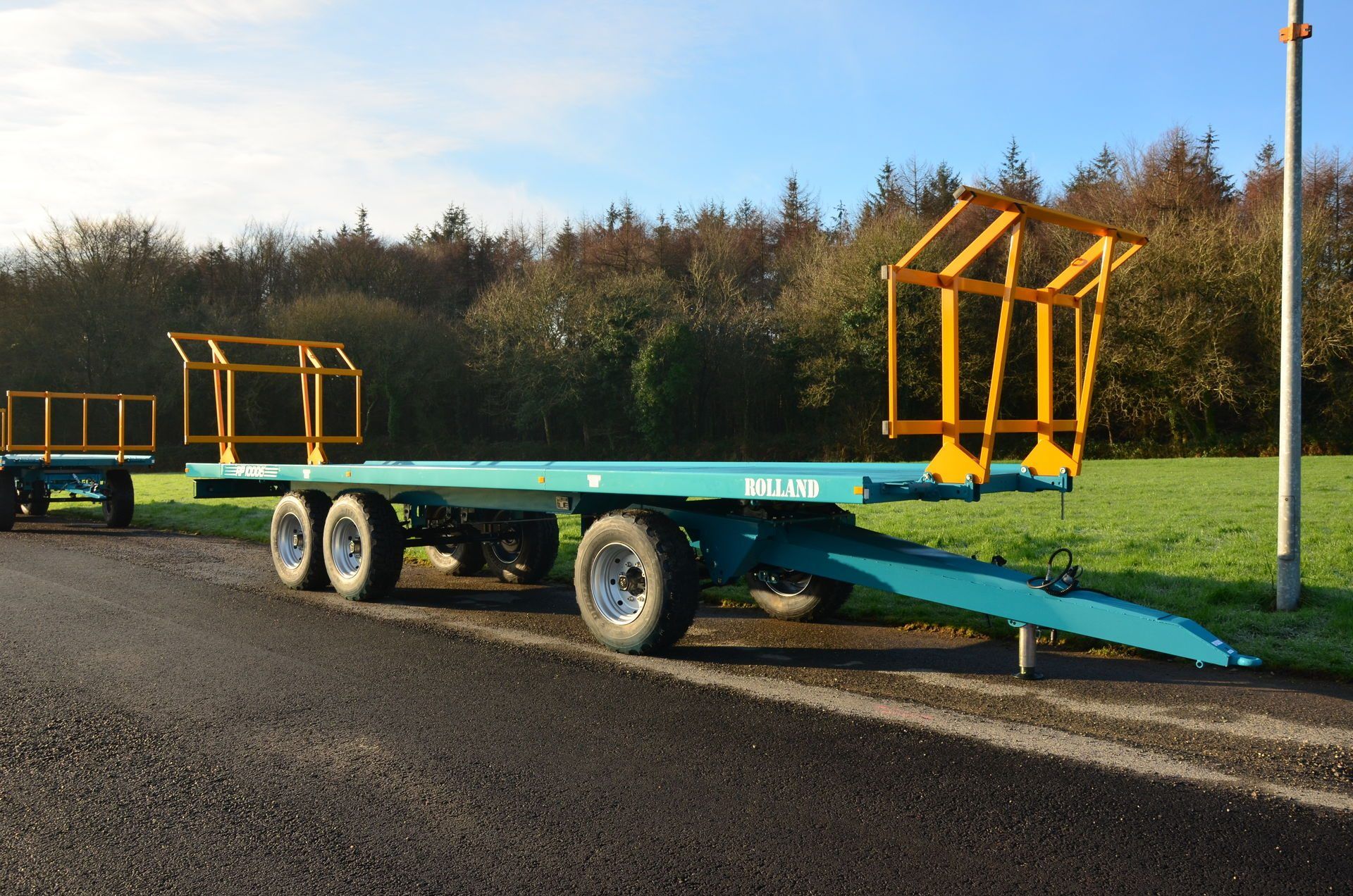 Remorque plateau agricole LSEL 10006 - Goldpais - longueur de caisse 10000 mm - PTAC 26000 kg - charge utile 20200 kg - sellette et tandem_0