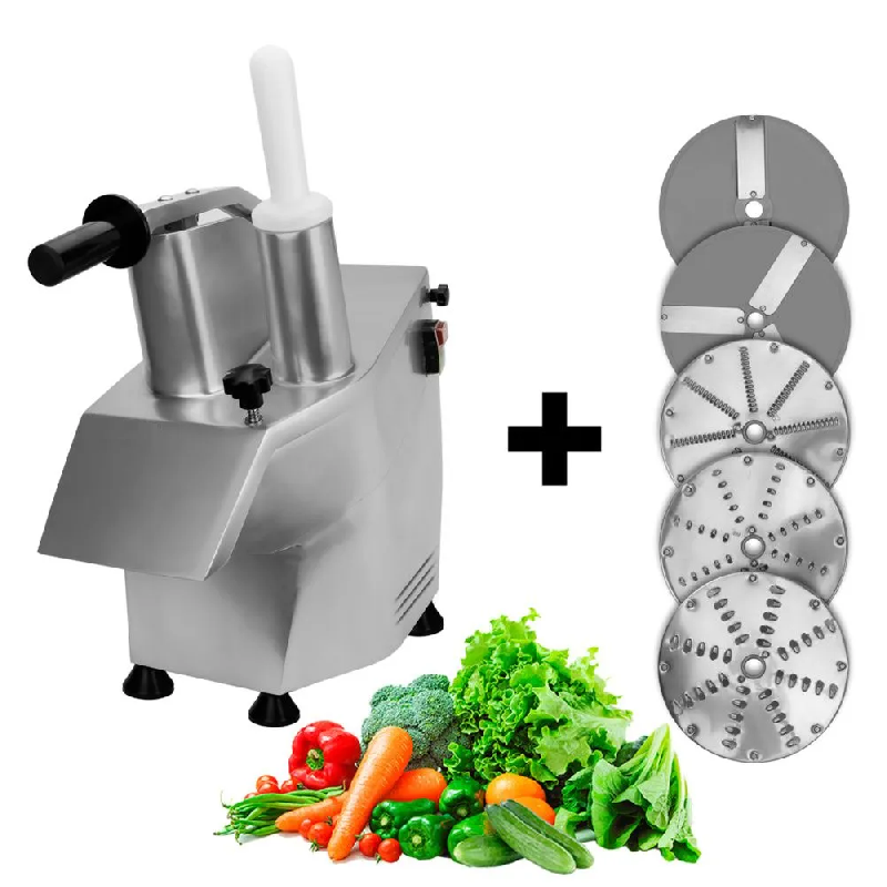 Robot coupe-légumes professionnel + 5 disques_0