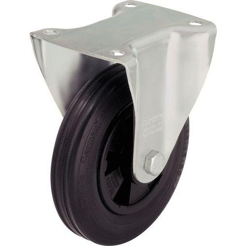 ROULETTE FIXE À PLATINE NOIRE Ø 250 MM FORCE 295 KG - MANUTAN COLLECTIVITÉS