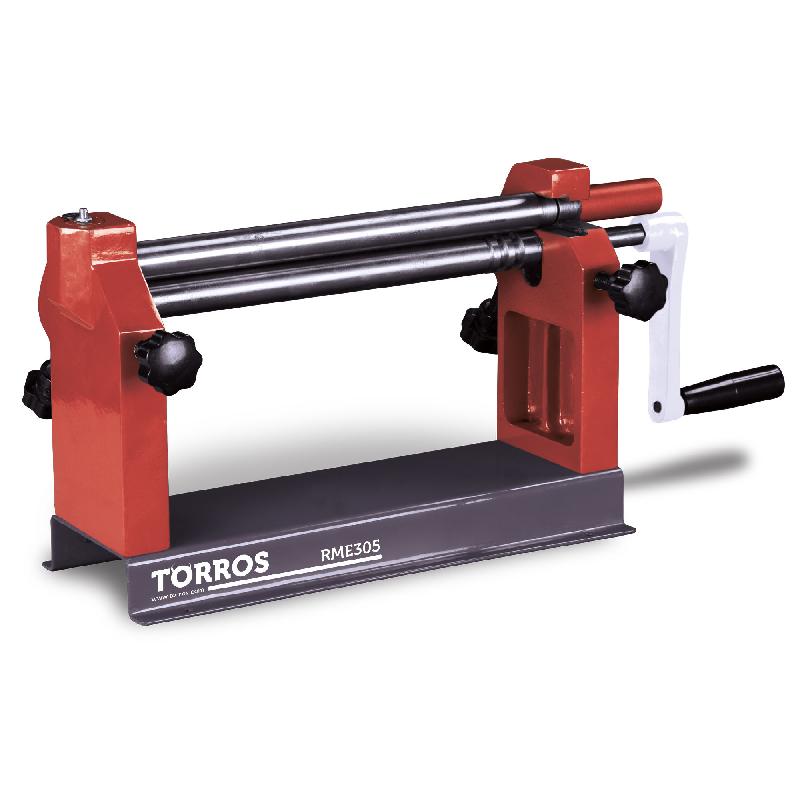 ROULEUSE DE TÔLES MANUELLE D'ÉTABLI À 3 ROULEAUX 305 MM ÉPAISS. 0,8 MM TORROS RME305