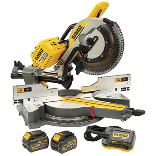 SCIE À ONGLETS XR FLEXVOLT 54V 2AH LI-ION BRUSHLESS 305MM - DEWALT