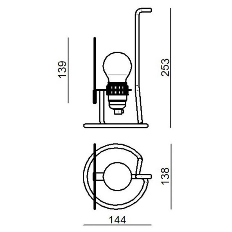 STILNOVO BUGIA LAMPE DE TABLE LED VERTE