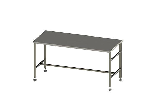 Table de dépose en inox - Pour lignes de découpe de viande - Pieds réglables et différents formats_0