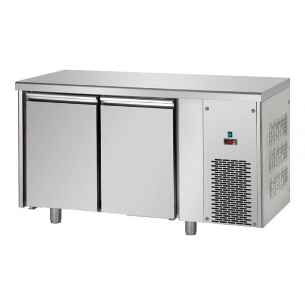 Table réfrigérée négative 2 portes - meuble inox sans dosseret - capacité 310L - température -18 / -22°C_0