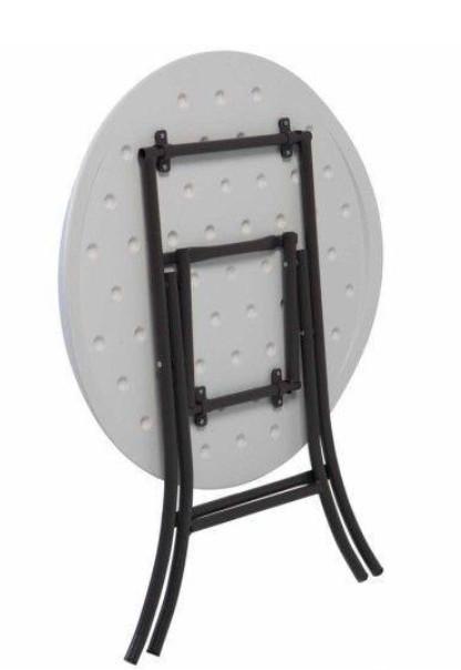 Table ronde pliante Lifetime - Polyéthylène haute densité - Ø84 cm - Intérieur/extérieur_0