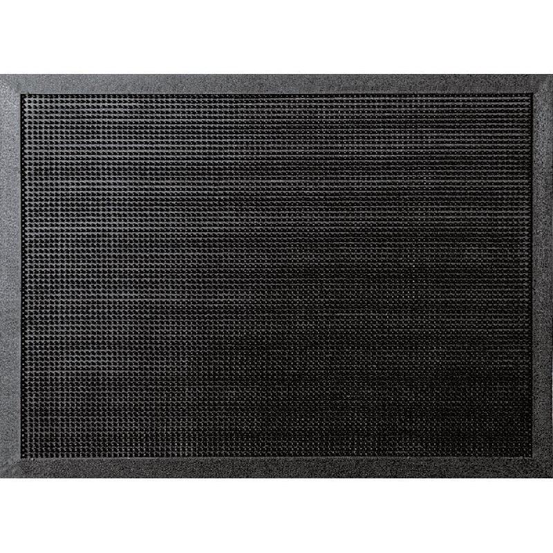 Tapis d'extérieur en caoutchouc noir - picots flexibles 60x80cm - Résistant au gel, froid et UV_0