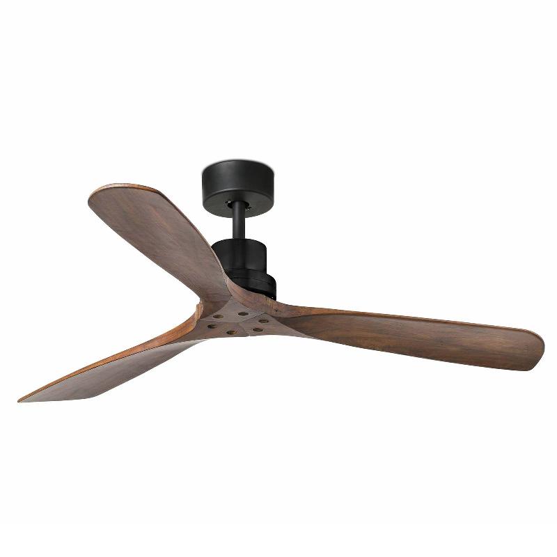 FARO BARCELONA VENTILATEUR DE PLAFOND LANTAU, REMOTE, NOYER/NOIR