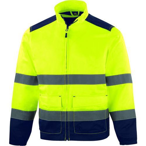 VESTE HAUTE VISIBILITÉ CL2 - JAUNE FLUO-BLEU MARINE T.L - DELTA PLUS
