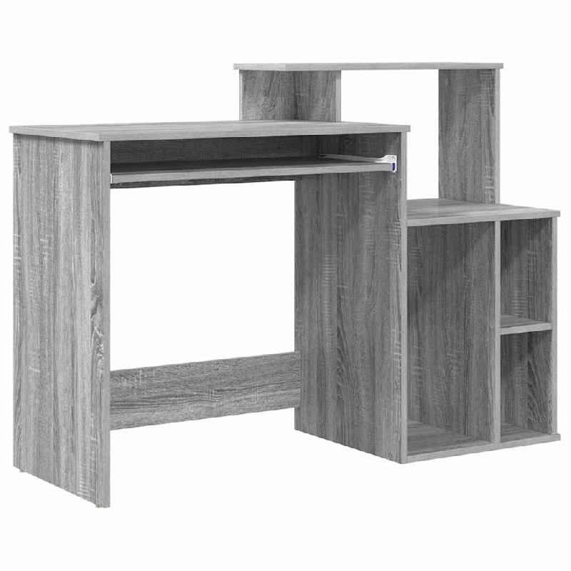 VidaXL Bureau Gris Sonoma 120,5 x 44 x 88,5 cm Bois d'ingénierie Modèle Horizon Urban - 869479_0