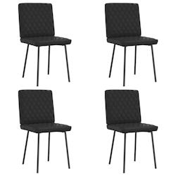 VidaXL Chaises à Manger Lot De 4 Noir Similicuir - noir 8721158566638_0