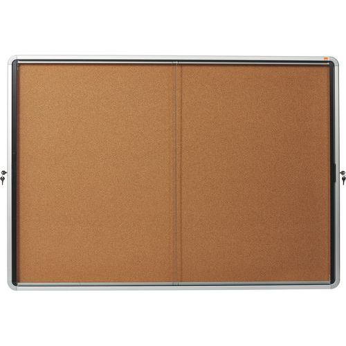 VITRINE D'AFFICHAGE D'INTÉRIEUR NOBO À FOND EN LIÈGE 18 X A4