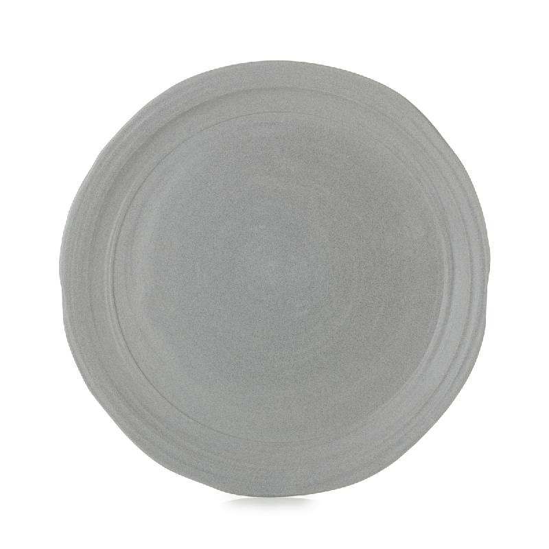 ASSIETTE PLATE ROND GRIS PORCELAINE Ø 21 CM NO.W REVOL