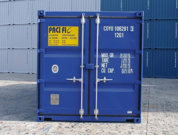 10 pieds dry containers de stockage - Dimensions extérieures et intérieures, poids brut et tare_0