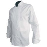 Veste de cuisine coton blanc - Réf. 16AB110 - fermeture double boutonnage et poches pratiques_0