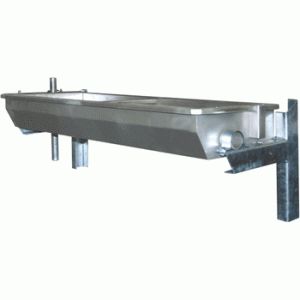 ABREUVOIR BASCULANT ACIER INOXYDABLE  1,0 M, AVEC FIXATION MURALE ET CHAUFFANT, JUSQU'À 30 L, 30 KG, 100 WATTS