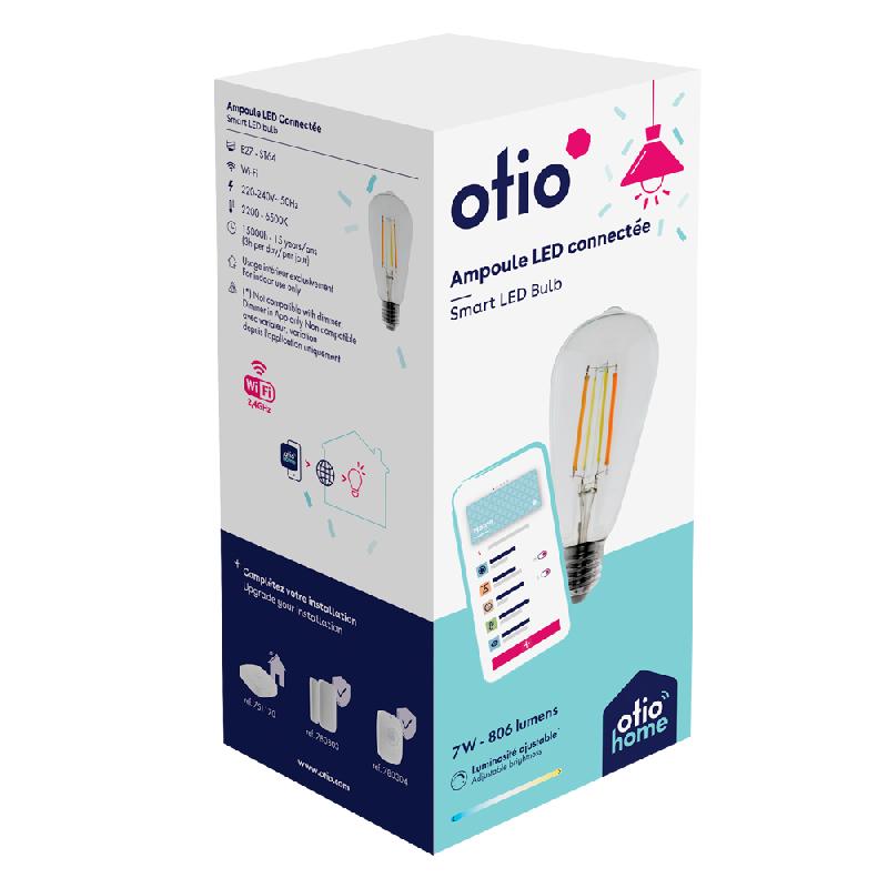 Ampoule connectée WIFI Filament LED Design E27 7W - Otio_0