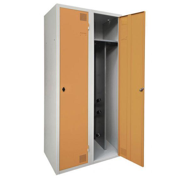 ARMOIRE SÉCHANTE IS 2 COLONNES À MORAILLON ORANGE CLAIR - MANUTAN COLLECTIVITÉS
