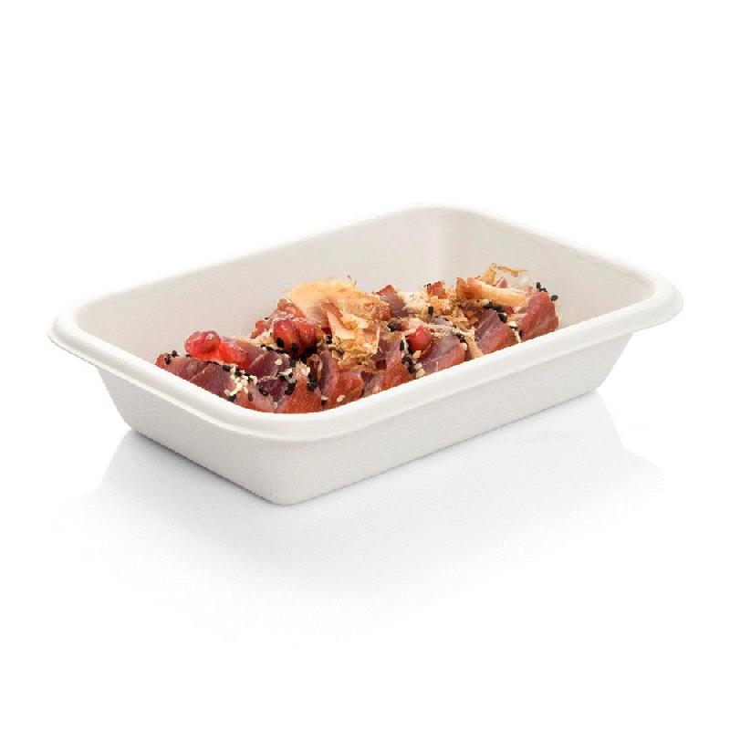 Barquette bagasse blanche 710cc 21,5x14x3,7cm - par 600_0