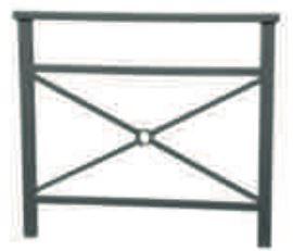 Barrière Venise - acier peint sur zinc - deux longueurs disponibles : 1000 et 1500 mm_0