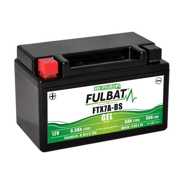 BATTERIE MOTO GEL YTX7A-BS / FTX7A-BS 12V 6AH_0