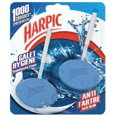 Blocs WC anti-tartre Harpic galet Hygiène, lot de 2_0