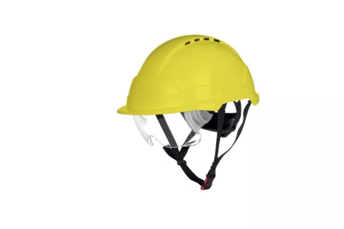 Casque de sécurité jaune HV ABS ventilé - Référence : 6PHW160_0