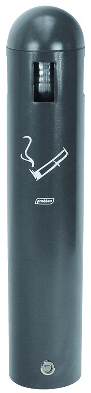 Cendrier mural tubulaire 1.8L - inox ou acier - anti-fumée et résistant à la rouille_0