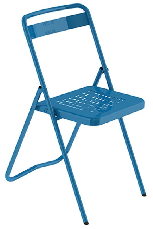 Chaise pliante métallique Touraine - 25 coloris - usage intérieur et extérieur - légère et robuste_0