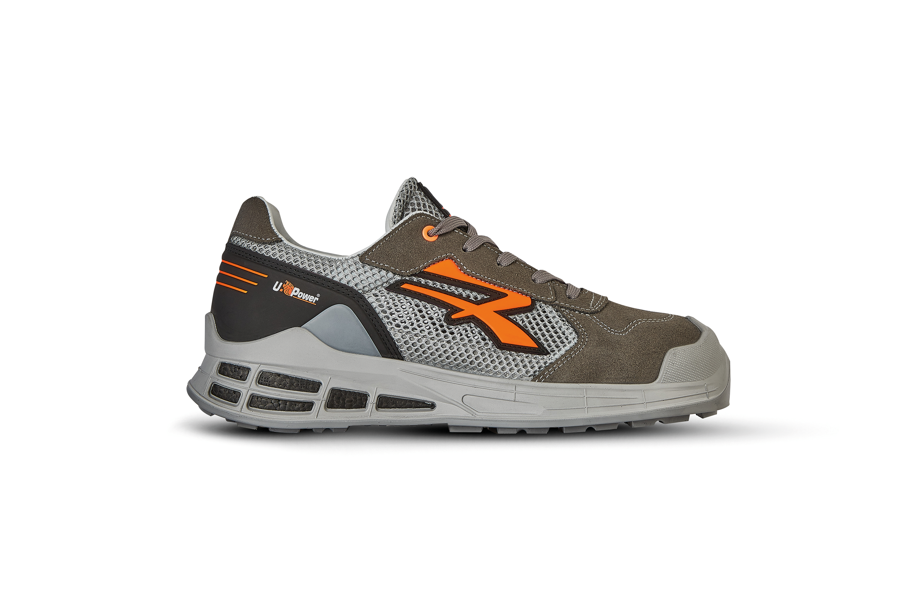 Chaussures de sécurité basses Moki - Réf: UPRN20056 - Aluminium AirToe - S1P SRC ESD - Gris/Orange_0