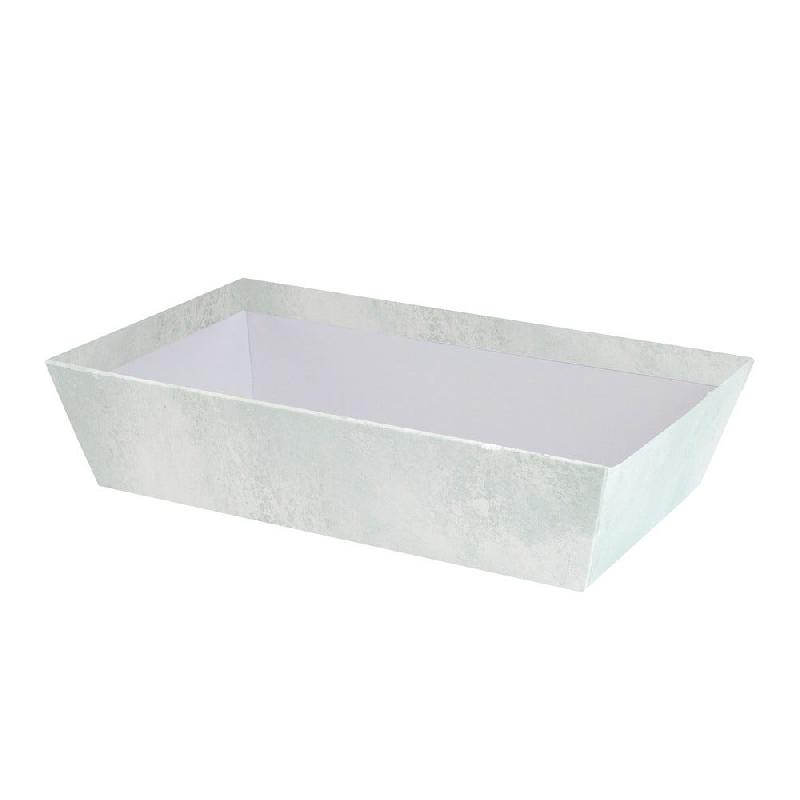 Corbeille carton effet givré 33x20x7 cm_0