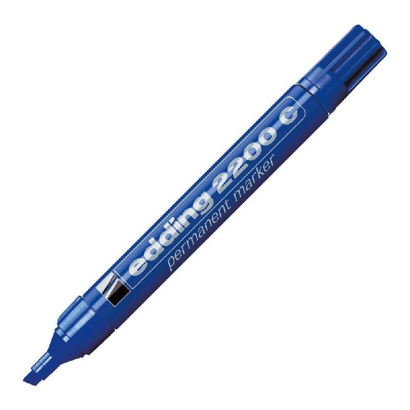 EDDING MARQUEUR PERMANENT EDDING 2200C - POINTE BISEAUTÉE - 1 - 5 MM - BLEU (PRIX À L'UNITÉ)