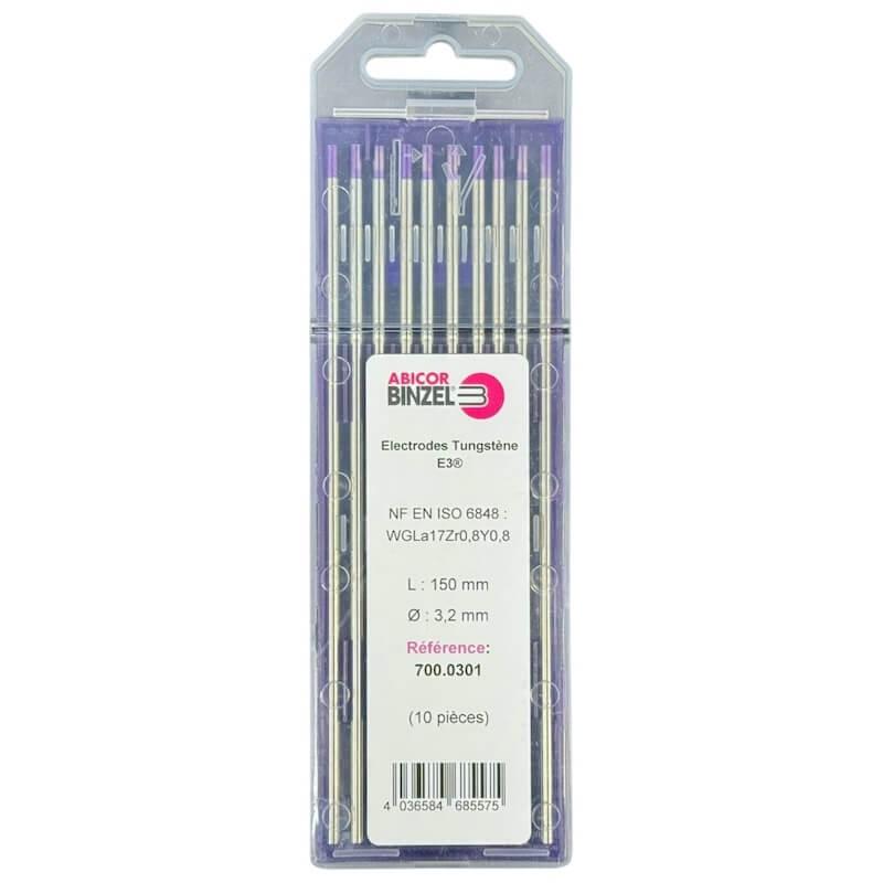 Electrode Tungstène E3 violette - Ø3,2x150mm_0