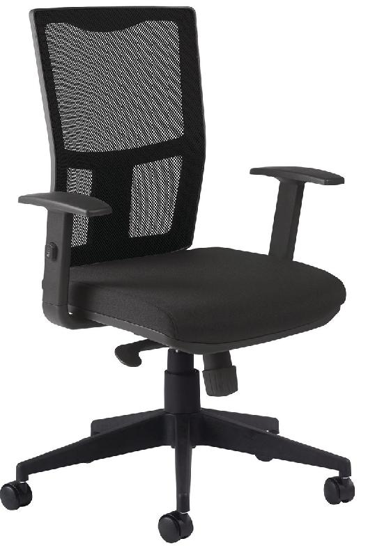 FAUTEUIL BUREAU RITZ ACCOUDOIRS RÉGLABLES DOSSIER RÉSILLE COLORIS NOIR - MANUTAN COLLECTIVITÉS