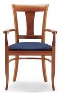 Fauteuil Cybele - assise rembourrée et dossier en bois_0
