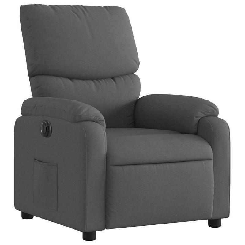 Fauteuil inclinable électrique Gris foncé Tissu Modèle Helvaria - 8721012172890_0