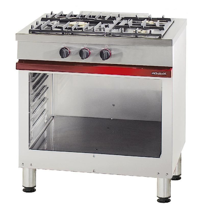 Fourneau à gaz 3 feux vifs (1x7 kw, 2x3 kw) sur baie libre - PCMG 830 XR_0