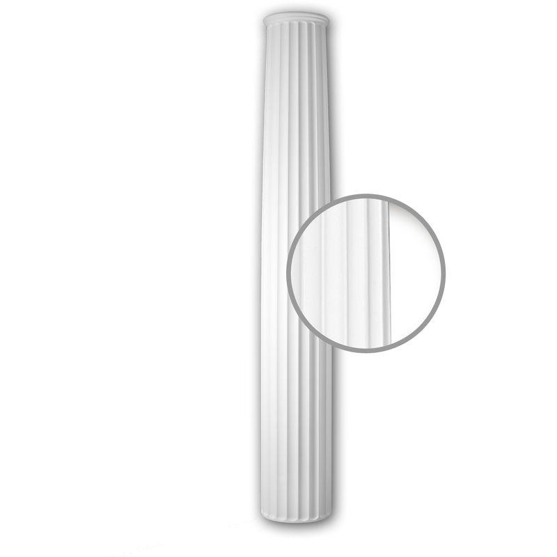 PROFHOME DECOR - FÛT DE COLONNE PROFHOME 412102 MOULURE DE FAÇADE COLONNE ÉLÉMENT DE FAÇADE STYLE DORIQUE BLANC